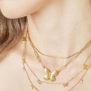 Necklace Little Butterflies h5 Picture3